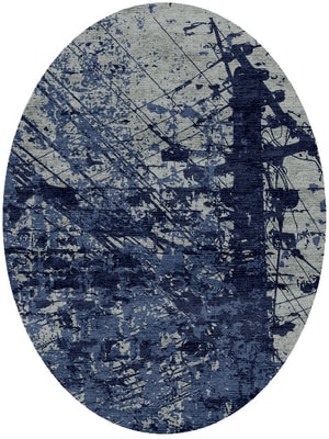 Flux Oval Hand Knotted Bamboo Silk custom handmade rug