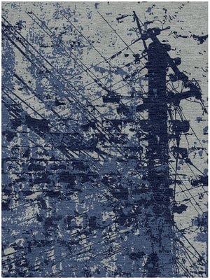 Flux Rectangle Hand Knotted Tibetan Wool custom handmade rug