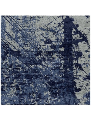 Flux Square Hand Knotted Bamboo Silk custom handmade rug