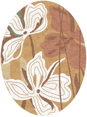 Frasera Oval Hand Knotted Tibetan Wool custom handmade rug