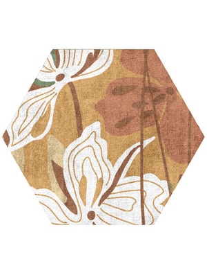 Frasera Hexagon Hand Tufted Bamboo Silk custom handmade rug