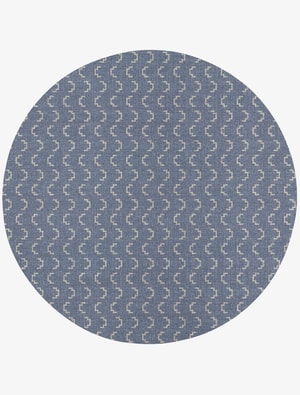Frisson Round Flatweave New Zealand Wool custom handmade rug