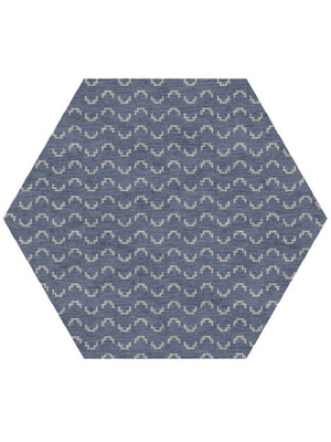 Frisson Hexagon Hand Knotted Tibetan Wool custom handmade rug