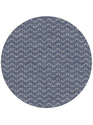 Frisson Round Hand Knotted Tibetan Wool custom handmade rug