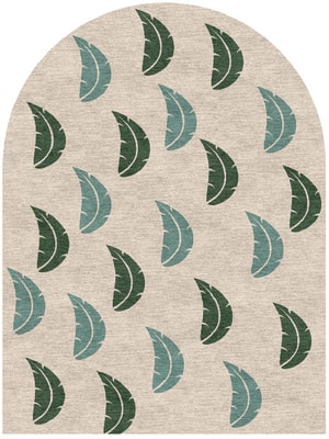 Frond Arch Hand Knotted Tibetan Wool custom handmade rug