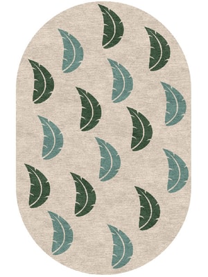 Frond Capsule Hand Knotted Tibetan Wool custom handmade rug