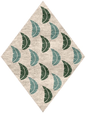 Frond Diamond Hand Knotted Bamboo Silk custom handmade rug