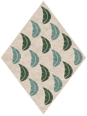 Frond Diamond Hand Knotted Tibetan Wool custom handmade rug
