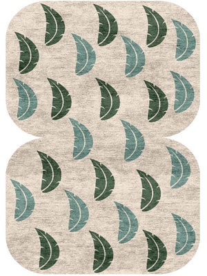 Frond Eight Hand Knotted Bamboo Silk custom handmade rug