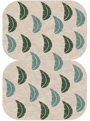 Frond Eight Hand Knotted Tibetan Wool custom handmade rug