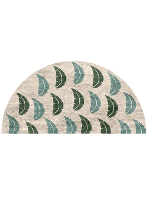 Frond Halfmoon Hand Knotted Bamboo Silk custom handmade rug