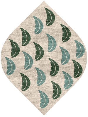 Frond Ogee Hand Knotted Bamboo Silk custom handmade rug