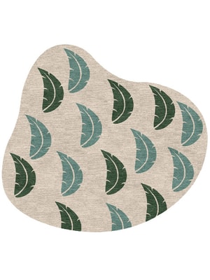 Frond Splash Hand Knotted Tibetan Wool custom handmade rug