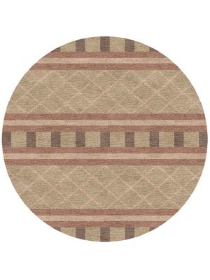 Furrow Round Hand Knotted Tibetan Wool custom handmade rug