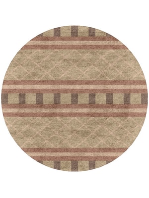Furrow Round Hand Tufted Bamboo Silk custom handmade rug