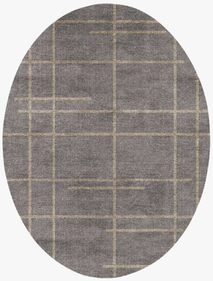 Fuse Oval Flatweave Bamboo Silk custom handmade rug
