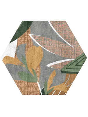 Garth Hexagon Hand Tufted Bamboo Silk custom handmade rug