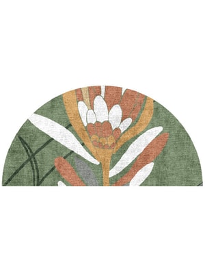 Gladdon Halfmoon Hand Knotted Bamboo Silk custom handmade rug