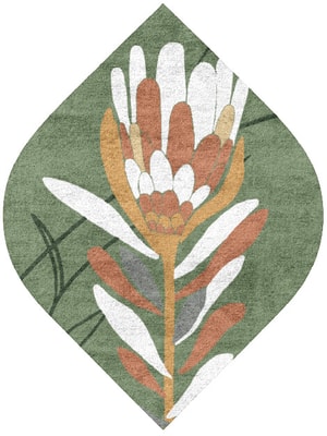 Gladdon Ogee Hand Tufted Bamboo Silk custom handmade rug