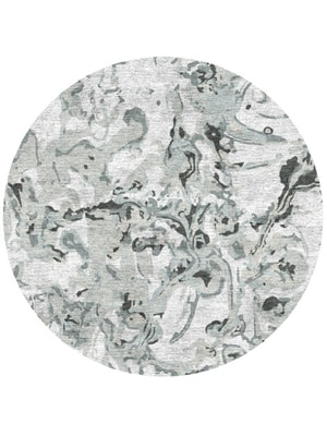 Glass Art Round Hand Knotted Bamboo Silk custom handmade rug