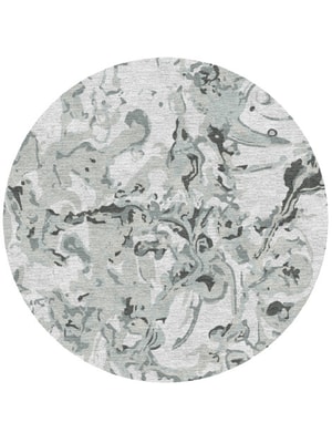 Glass Art Round Hand Knotted Tibetan Wool custom handmade rug