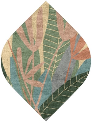 Goldenrod Ogee Hand Tufted Bamboo Silk custom handmade rug