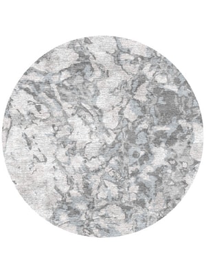 Gravel Round Hand Knotted Bamboo Silk custom handmade rug