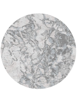 Gravel Round Hand Knotted Tibetan Wool custom handmade rug
