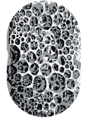 Grey Bubbles Capsule Hand Knotted Tibetan Wool custom handmade rug