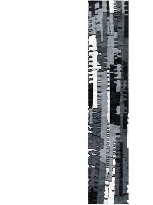 Grey Camb Runner Hand Knotted Bamboo Silk custom handmade rug