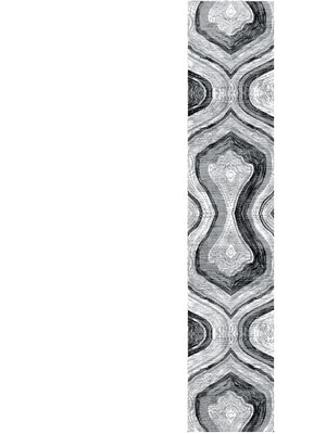 Grey Grades Runner Hand Knotted Bamboo Silk custom handmade rug