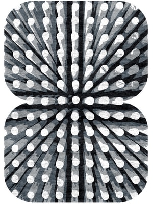 Grey Nucleus Eight Hand Knotted Bamboo Silk custom handmade rug