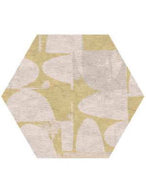 Harper Hexagon Hand Knotted Tibetan Wool custom handmade rug