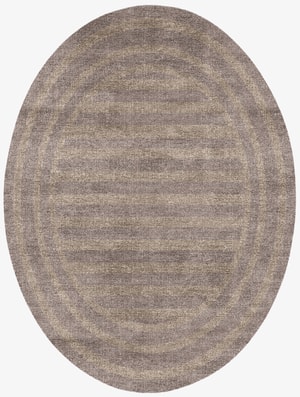 Hazel Oval Flatweave Bamboo Silk custom handmade rug