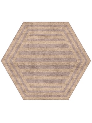 Hazel Hexagon Hand Tufted Bamboo Silk custom handmade rug
