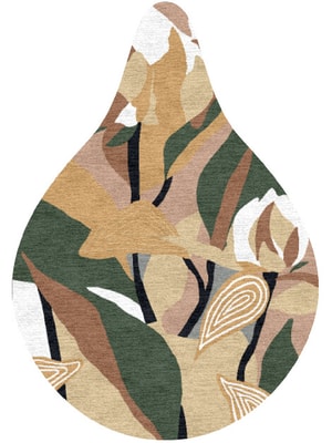 Heliconia Drop Hand Knotted Tibetan Wool custom handmade rug