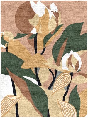 Heliconia Rectangle Hand Knotted Bamboo Silk custom handmade rug