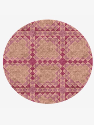 Hesphoros Round Hand Knotted Bamboo Silk custom handmade rug