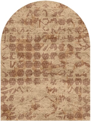 Hex Rows Arch Hand Knotted Bamboo Silk custom handmade rug