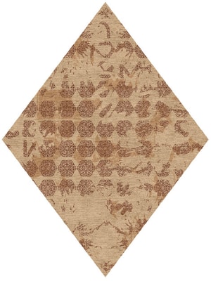 Hex Rows Diamond Hand Knotted Tibetan Wool custom handmade rug