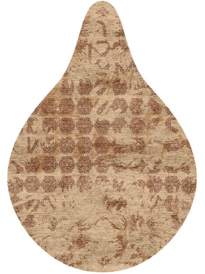 Hex Rows Drop Hand Knotted Bamboo Silk custom handmade rug