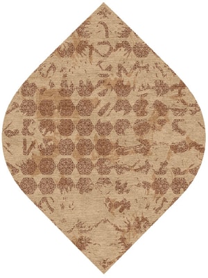 Hex Rows Ogee Hand Knotted Tibetan Wool custom handmade rug