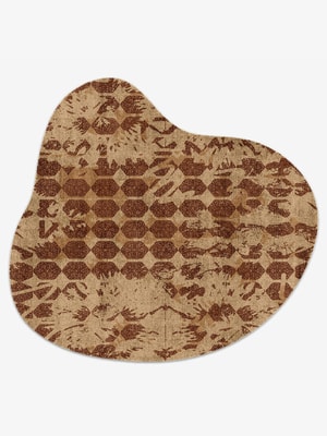 Hex Rows Splash Hand Knotted Bamboo Silk custom handmade rug