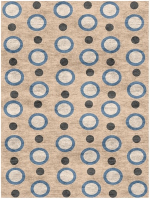 Hoop Rectangle Hand Knotted Bamboo Silk custom handmade rug