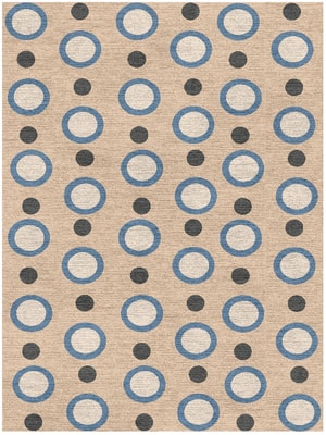 Hoop Rectangle Hand Knotted Tibetan Wool custom handmade rug