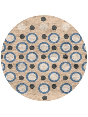 Hoop Round Hand Knotted Bamboo Silk custom handmade rug