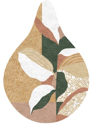Hosta Drop Hand Knotted Tibetan Wool custom handmade rug