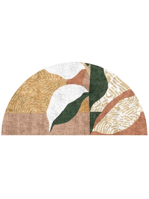Hosta Halfmoon Hand Knotted Bamboo Silk custom handmade rug
