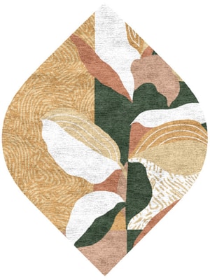 Hosta Ogee Hand Knotted Bamboo Silk custom handmade rug