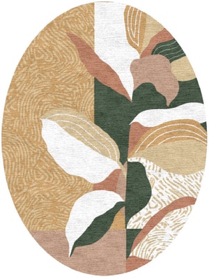 Hosta Oval Hand Knotted Tibetan Wool custom handmade rug